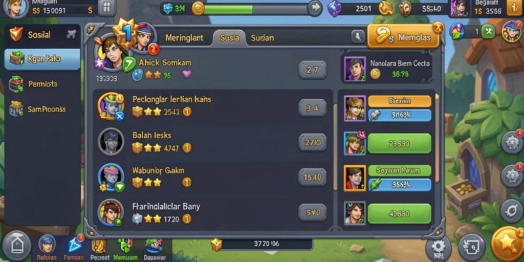 Tampilan menarik dari jenis permainan poker.