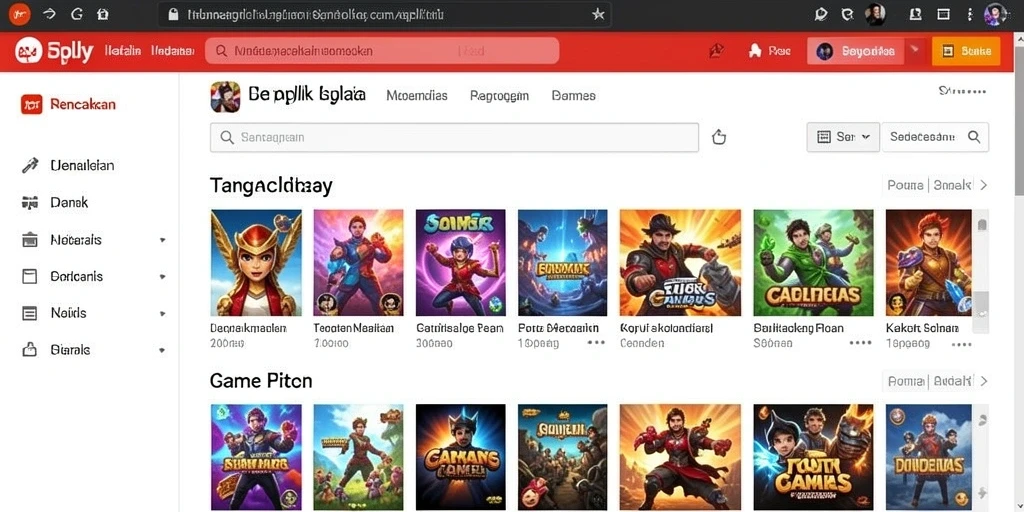 Screenshot menunjukkan tampilan awal permainan yang menarik.